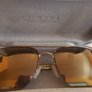 Oliver Peoples R-2 Aviator Sunglasses Roger Federer Collection Handmade in Italy